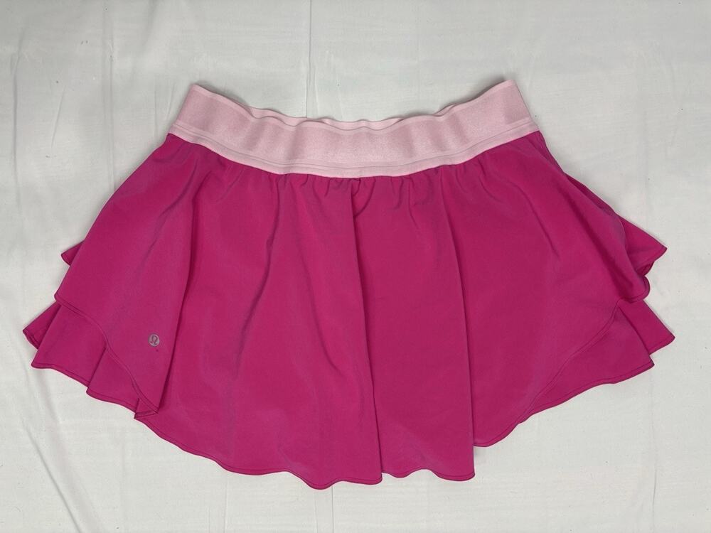 Lululemon Court Rival High Rise Skirt Sonic Pink Size 8 Feminine Athleisure